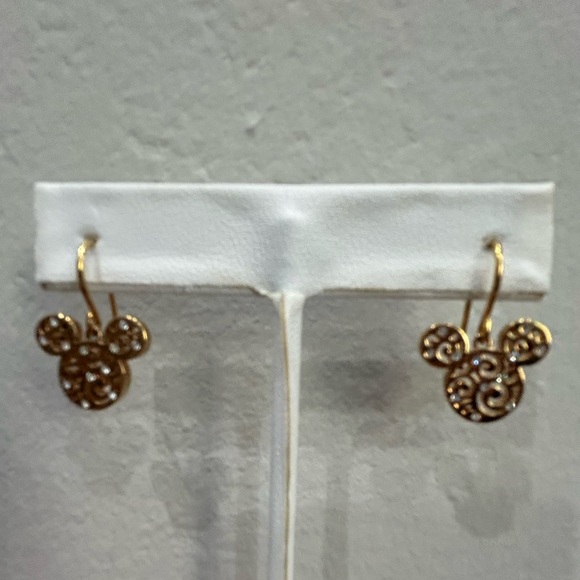 Jewelry - New Mickey Mouse earrings from Disneyland gold plated with April birthstones